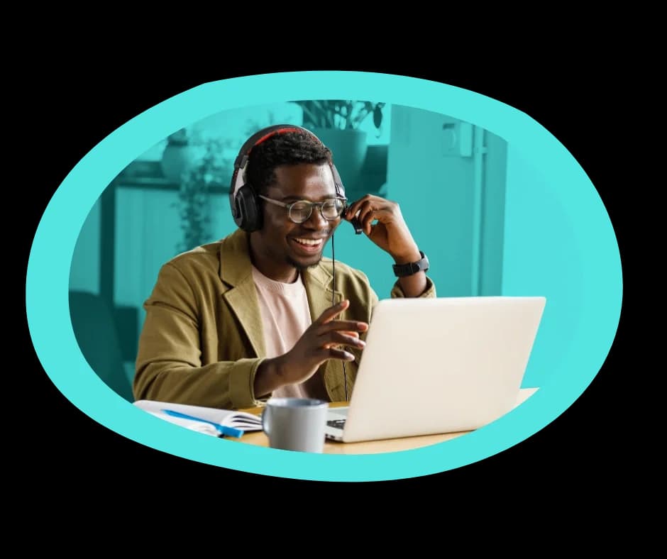 Graphic of coworkers reaching a ladder across a divide