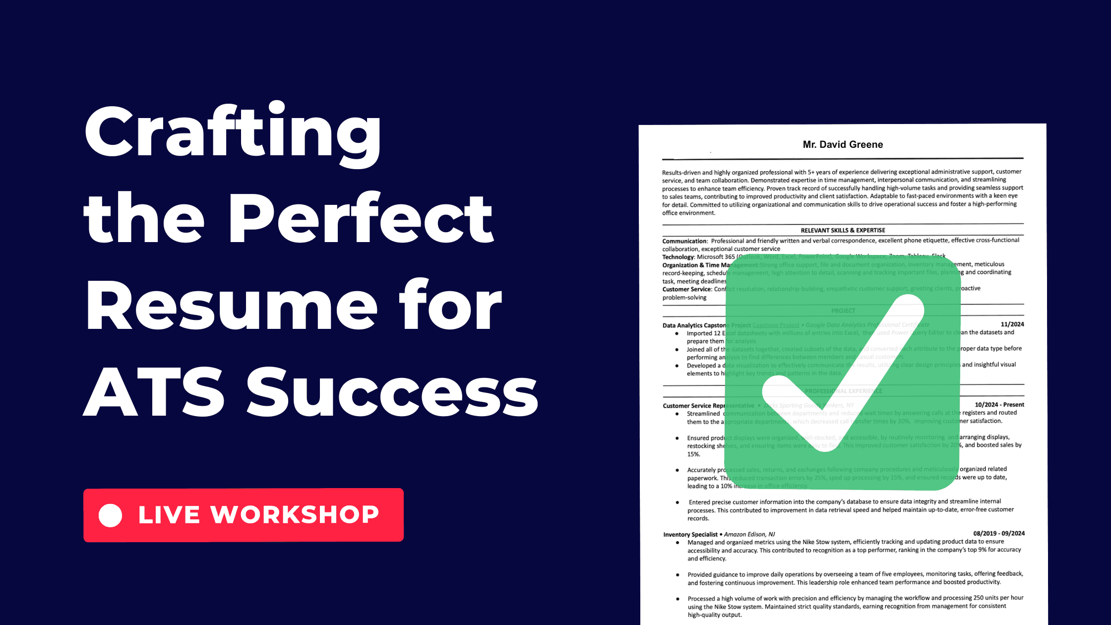 Crafting the Perfect Resume for ATS Success